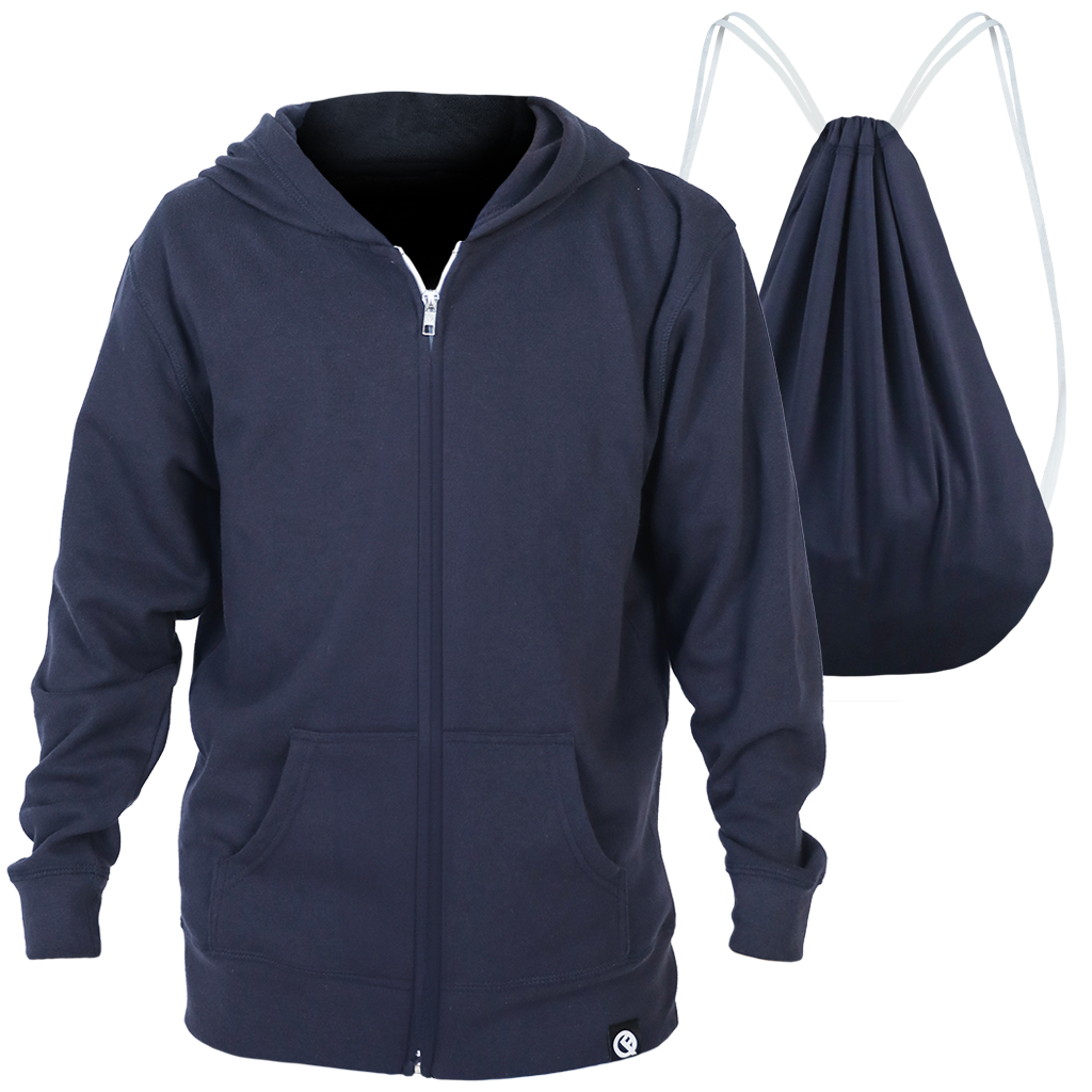 Kids Hero Hoodie Lite Midnight Navy Quikflip Apparel