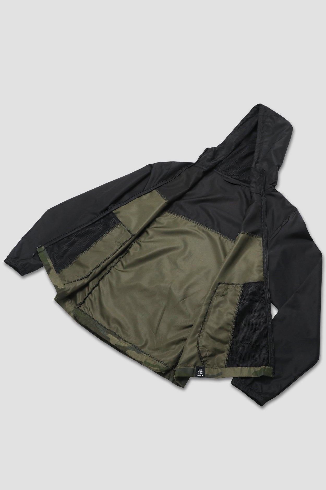 Dryflip Windbreaker (Black/Camo)