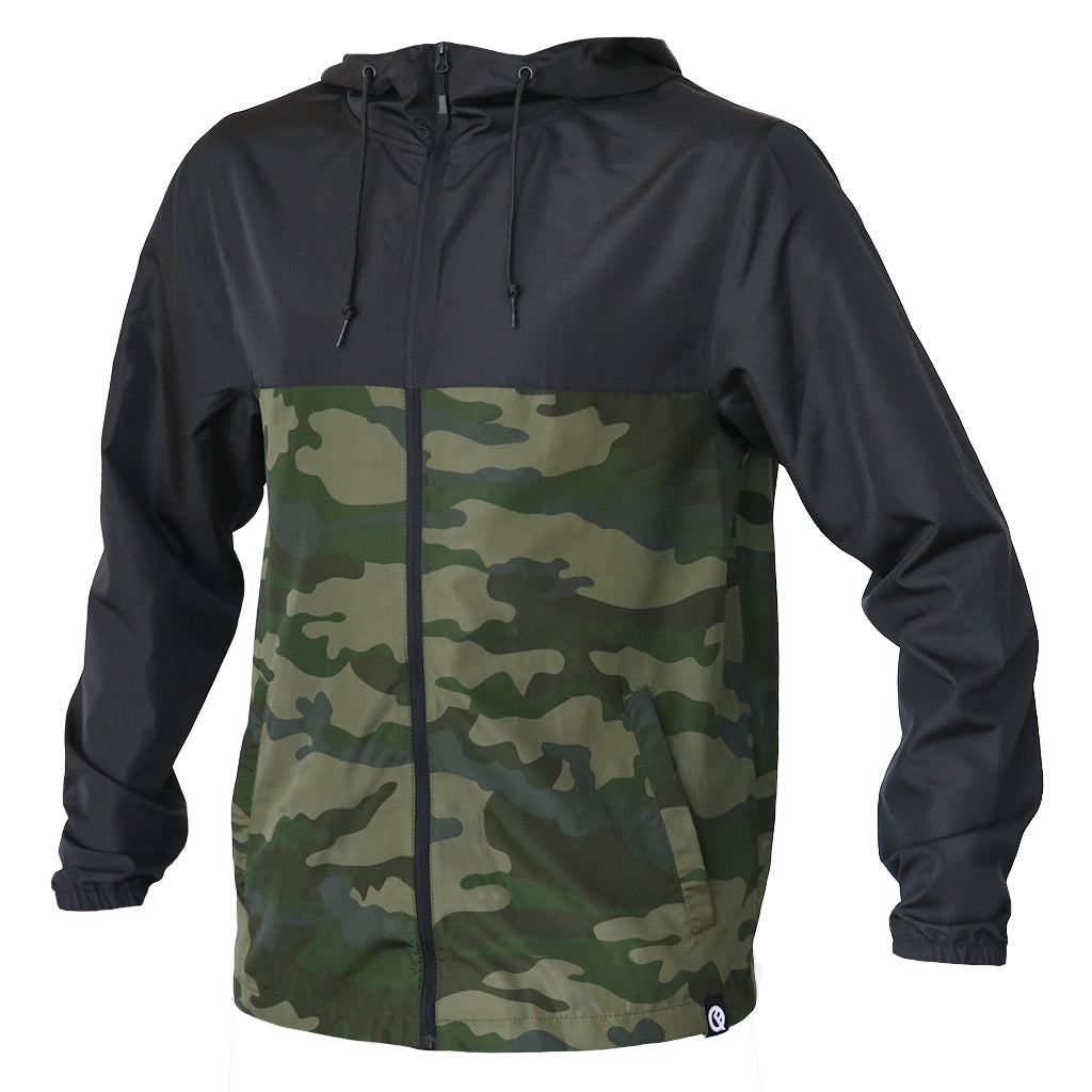 Independent Trading Company Lightweight Windbreaker Jacket, Forest Camo / Xs