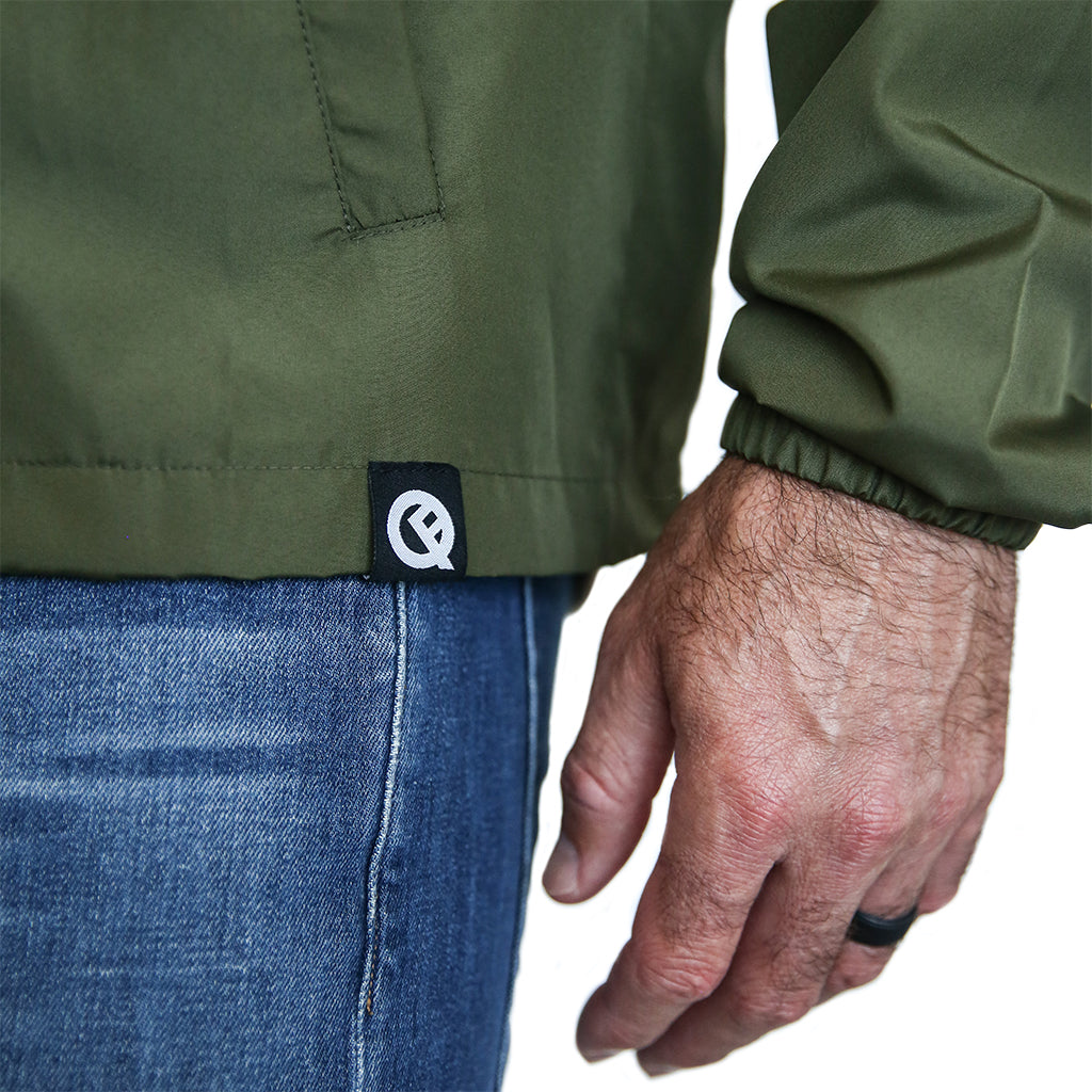 Dark green windbreaker best sale